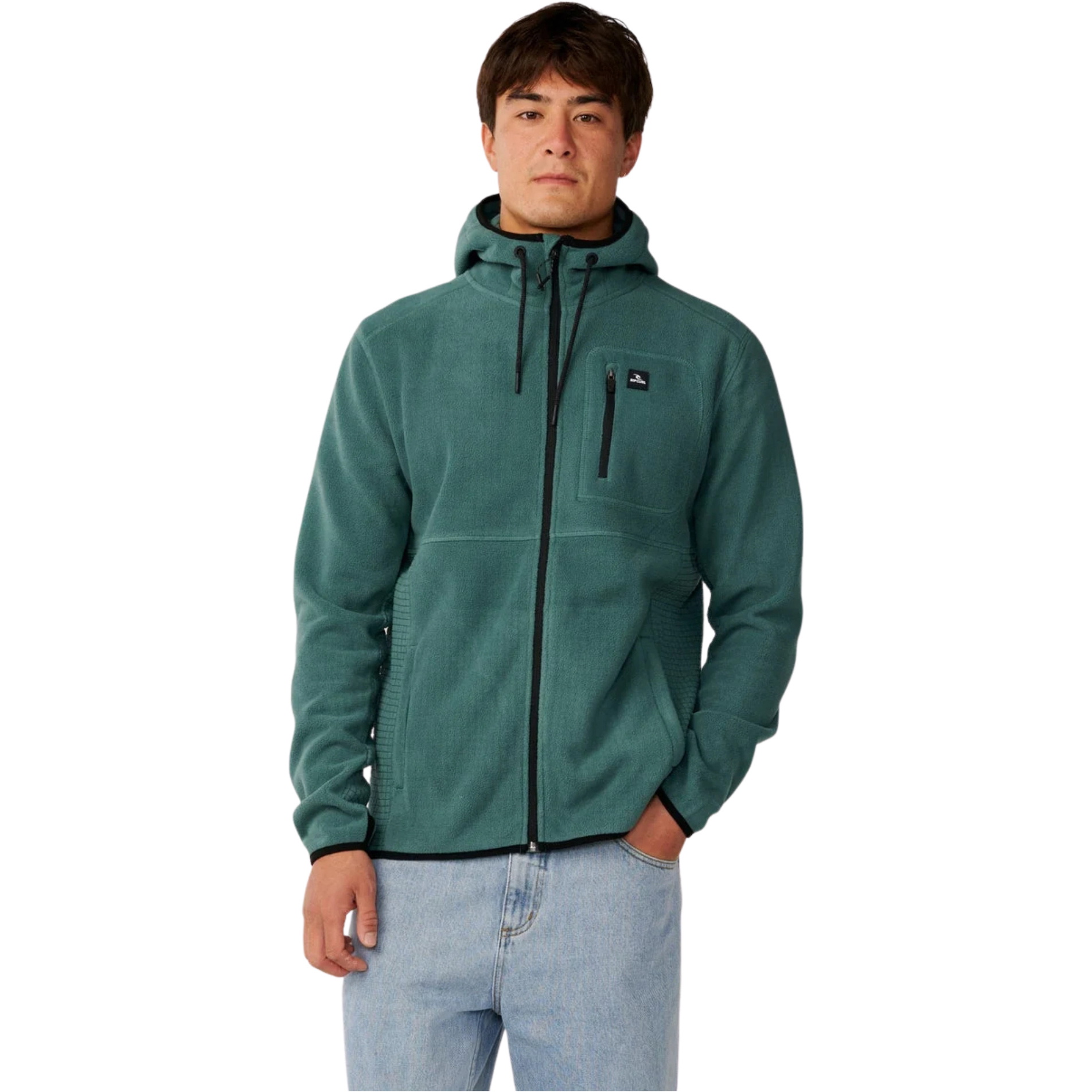 2026 Rip Curl M&auml;nner Abgereist Polar Reißverschluss Durch Fleece 08VMFL - Muted Green